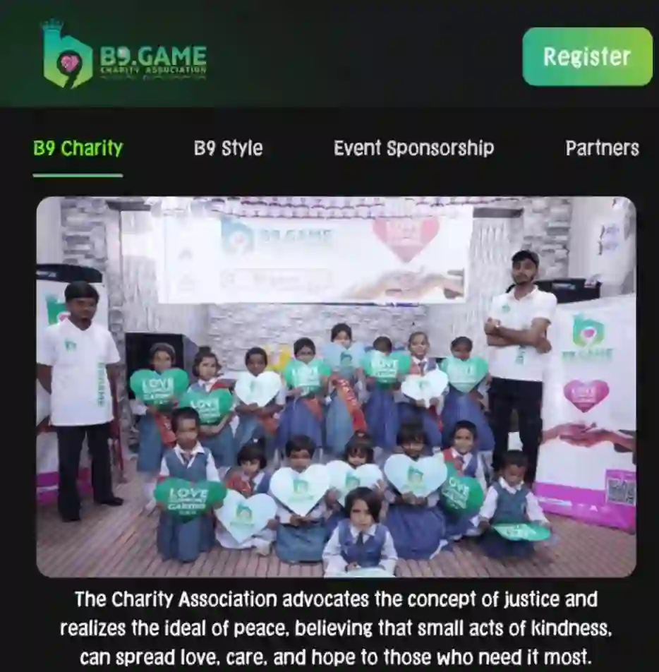 b9 game charity